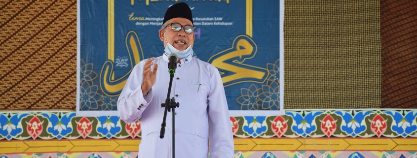 Kata Sambutan oleh Pimpinan Pesantren Modern Misbahul Ulum pada Acara Maulid Nabi Muhammad 1443 H